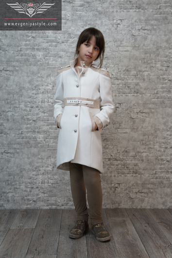 Белое кашемировое пальто - «Victoria»